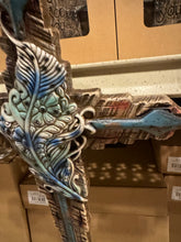 Load image into Gallery viewer, Blue Floral Leaf Cross