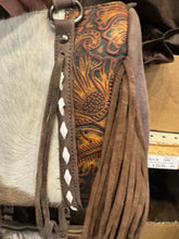 Load image into Gallery viewer, Fringe Aztec Speedy Tooled Carry Purse BA2831