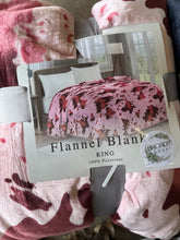 Load image into Gallery viewer, Scarlett Red & Pink Cow Print Super Plush Blanket