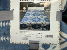 Load image into Gallery viewer, Blue Crosses Queen Plush Blanket