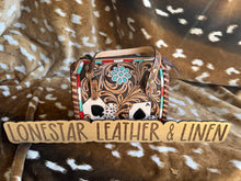 Load image into Gallery viewer, Concho Cards Bellagio Tooled Leather Speedy Crossbody Purse