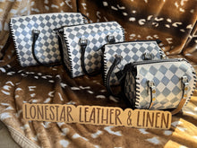 Load image into Gallery viewer, Grey Sydney Checkered Speedy Crossbody Purse