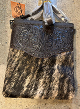 Load image into Gallery viewer, Cowhide Studded Tooled Crossbody