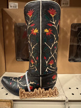 Load image into Gallery viewer, RA7150 Black Floral Thorn Boot Vase