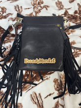 Load image into Gallery viewer, Sabina Black Checkered Cowhide Crossbody Purse