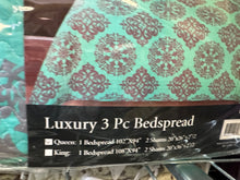 Load image into Gallery viewer, Teal Damask Bedding Set