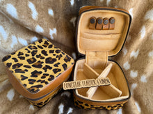 Load image into Gallery viewer, Leopard Cowhide Jewelry Cases