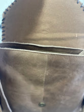 Load image into Gallery viewer, Turquoise Stone Cowhide Tooled Crossbody Purse