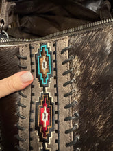 Load image into Gallery viewer, Aztec Diamond Stitched Cowhide Crossbody Purse
