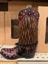 Load image into Gallery viewer, Pink Fringe Star Boot Vase