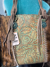Load image into Gallery viewer, Tooled Floral Cowhide Shoudler Bag Purse