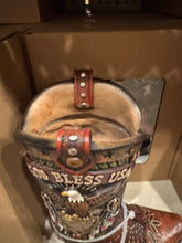 Load image into Gallery viewer, RA7359 God Bless USA Eagle Boot Vase