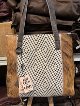 Load image into Gallery viewer, BA1266 White & Black Diamond Aztec Handbag