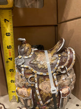 Load image into Gallery viewer, Black & Gold Saddle Piggy Bank