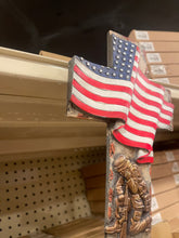 Load image into Gallery viewer, US Flag Praying Solider Cross