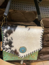 Load image into Gallery viewer, Turqouise Medallion Tooled Crossbody