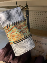 Load image into Gallery viewer, Cowhide Tooled Braided Wristlet Wallets