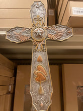 Load image into Gallery viewer, Silver & Gold Western Cross