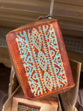 Load image into Gallery viewer, Leather Aztec Wallet Card Holder