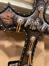 Load image into Gallery viewer, Western Concho Tassle Horse Cross