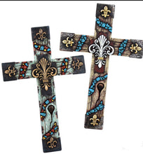 Load image into Gallery viewer, Fleur de Lys Cross Set