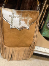 Load image into Gallery viewer, Cowhide Tri Cross Crossbody