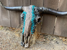 Load image into Gallery viewer, Turqouise Cowboy Cowskull