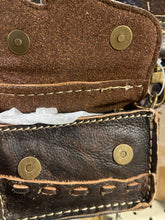 Load image into Gallery viewer, Cowhide Turquoise Stone Mini Crossbody Purse