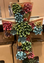 Load image into Gallery viewer, Succulent Cactus Wall Cross