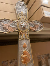 Load image into Gallery viewer, Silver & Gold Western Cross