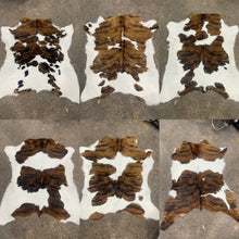Load image into Gallery viewer, Tricolor Brindle Calf Cowhide Rugs