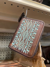 Load image into Gallery viewer, Leather Aztec Wallet Card Holder