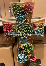 Load image into Gallery viewer, Succulent Cactus Wall Cross