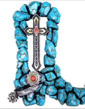 Load image into Gallery viewer, Turquoise Stone Boot Wall Decor