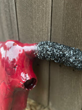 Load image into Gallery viewer, Crimson Stoned Horn Cowskull