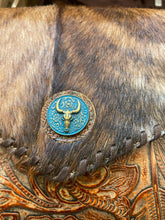 Load image into Gallery viewer, Turqouise Medallion Tooled Crossbody