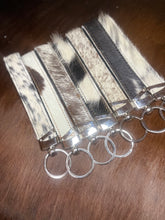 Load image into Gallery viewer, Cowhide Wristlet Keychains