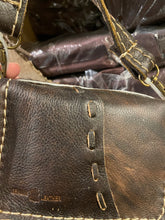 Load image into Gallery viewer, Cowhide Turquoise Stone Mini Crossbody Purse