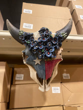 Load image into Gallery viewer, Texas Bluebonnet Cowskull Wall Decor