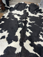 Load image into Gallery viewer, Black &amp; White Dairy Cowhide Rug
