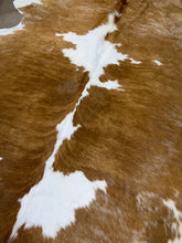 Load image into Gallery viewer, Beautiful Beige Red Cowhide Rug 76x81”
