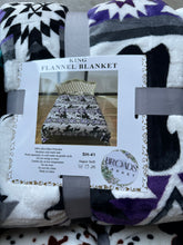 Load image into Gallery viewer, Purple Aztec Cow Kay Super Plush Blanket
