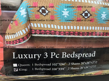 Load image into Gallery viewer, Beige Aztec 3 Piece Bedding Set
