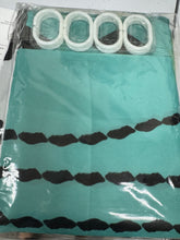 Load image into Gallery viewer, Turquoise Bootstitch Shower Curtain Set
