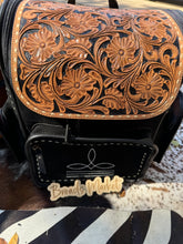 Load image into Gallery viewer, Suede Leather Bootstitch Tooled Large Backpacks
