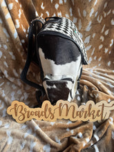 Load image into Gallery viewer, Checkered Silver Plated Thunderbird Cowhide Backpack
