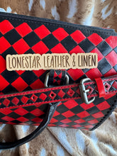 Load image into Gallery viewer, Large Red Checkered Speedy Crossbody Purse
