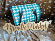 Load image into Gallery viewer, Teal Checkered Speedy Purse
