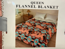 Load image into Gallery viewer, Rayna Red Cow Aztec Queen Blanket
