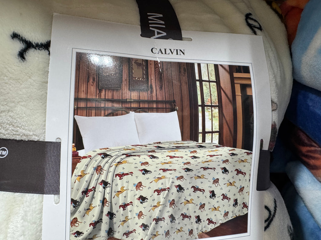 MIA Calvin Super Plush Cowboy Blanket